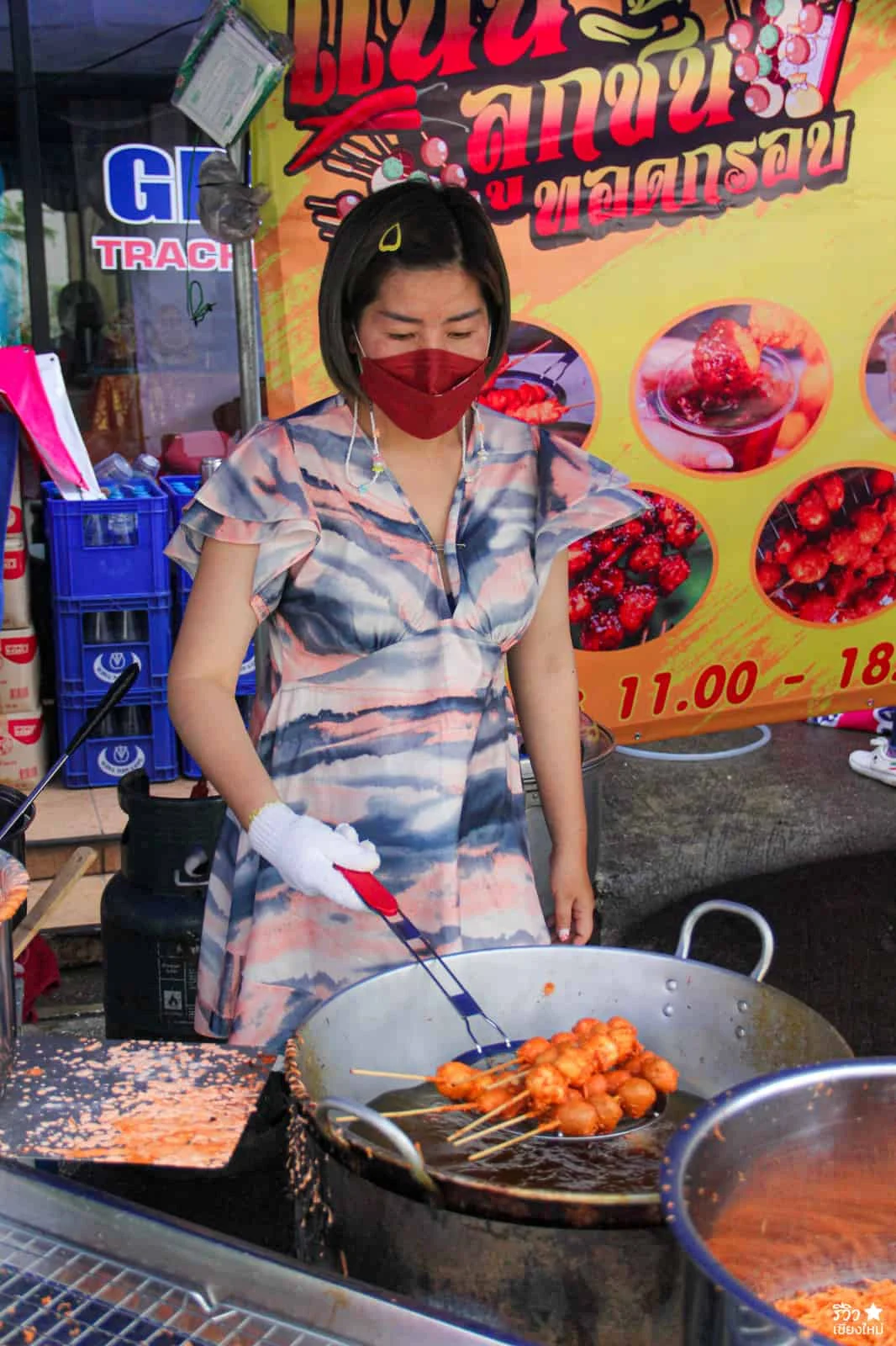 แนนลูกชิ้นทอดกรอบ-ชุบแป้งทอด
